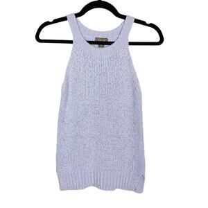 J Crew Point Sur XXS Light Blue Sweater Tank Top High Neck Cotton Lightweight
